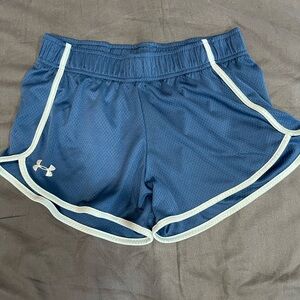 Under Armour Women's Navy and White Athletic Shorts